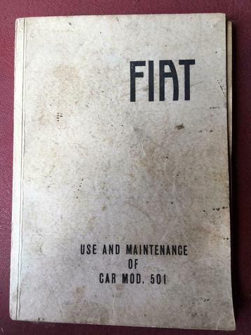 Fiat 501 1923 manual 