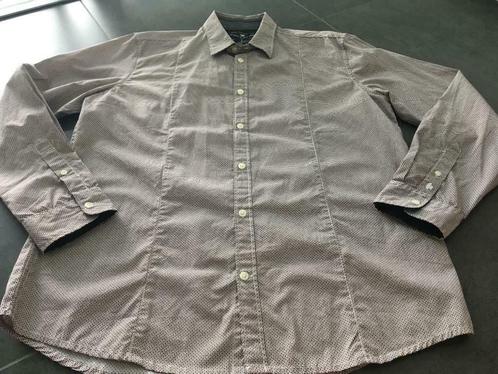 Overhemd met patroon (bordeaux/grijs) - Tom Tailer - Large, Kleding | Heren, Overhemden, Zo goed als nieuw, Halswijdte 41/42 (L)
