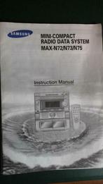 manuel d'installation chaîne Hifi Samsung N72/73/75, Comme neuf, Autres marques, Micro chaîne, Enlèvement ou Envoi