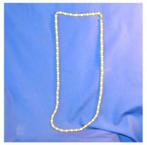 §  collier sautoir (n3) perle orange et blanche, Handtassen en Accessoires, Kettingen, Ophalen of Verzenden, Gebruikt, Oranje