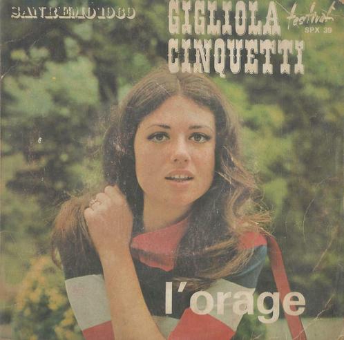 Gigliola Cinquetti – L’orage / Vole, petite hirondelle - Sin, CD & DVD, Vinyles Singles, Single, Pop, 7 pouces, Enlèvement ou Envoi