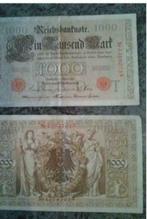 5 stuks reichsbanknote 1000 mark uit 1910, Ophalen of Verzenden
