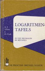 N.J. Schons en C. De Cock, Logaritmentafels., Livres, Secondaire, Mathématiques A, Utilisé, Enlèvement ou Envoi