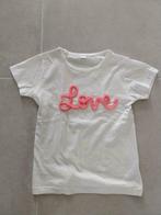 Witte t-shirt love, Kinderen en Baby's, Kinderkleding | Maat 122, Meisje, Gebruikt, Zeeman, Shirt of Longsleeve