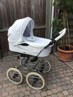 Prachtige kinderwagen  2 in 1 in wit imitatieleder, Kinderwagen, Zo goed als nieuw, Ophalen