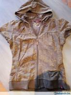 Kaki kleurig Mexx t-shirt met kap, Ophalen, Gedragen, Maat 36 (S)