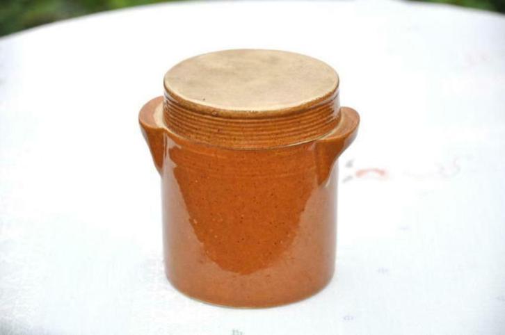 § pot en gres avec couvercle pour cornichon, Antiquités & Art, Antiquités | Céramique & Poterie, Enlèvement ou Envoi