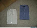 Blauw hemd + grijs hemd maat 39-40, Kleding | Heren, T-shirts, Gedragen, Ophalen of Verzenden