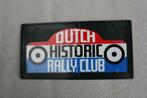embleem: dutch historic rally club, Gebruikt, Ophalen of Verzenden