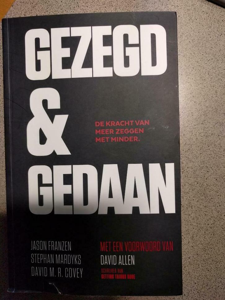 Gezegd en gedaan (Said & Done), Boeken, Advies, Hulp en Training, Zo goed als nieuw, Ophalen of Verzenden