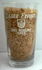 bier brouwerij glas Roberg Central lager export Yper Facette, Collections, Verres & Petits Verres, Comme neuf, Enlèvement ou Envoi