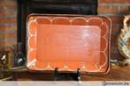plat en terre cuite rectangulaire vernissé, Antiquités & Art
