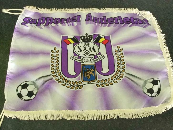 Kleine vlag van Anderlecht, Sport en Fitness, Voetbal, Gebruikt, Clubaccessoires, Ophalen of Verzenden