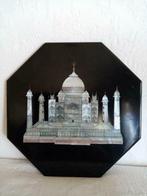 Indiase wandplaquette "Taj Mahal" hardsteen en parelmoer 21c, Antiek en Kunst, Ophalen of Verzenden