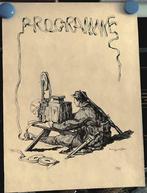 Lithografie Henry Cheffer Militair met filmapparaat, Antiek en Kunst, Ophalen of Verzenden