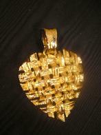 "HART GEVLOCHTEN" HANGER IN GOUD METAAL ONDERTEKEND GUY LARO, Overige materialen, Gebruikt, Ophalen of Verzenden, Hart