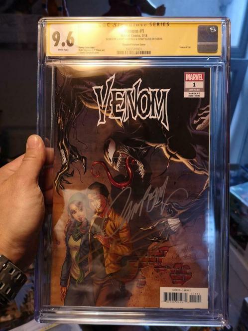Venom # 1 C (1:50) J. Scott Campbell-variant CGC 9.6 SS, Boeken, Strips | Comics, Nieuw, Eén comic, Ophalen of Verzenden