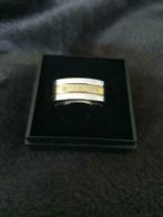Ring in stainless steel voor mannen maat 60, Handtassen en Accessoires, Ringen, Gebruikt, Met strass, IJzer of Staal, Heer