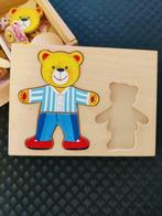 Famille d'ours en bois avec marqueterie, En bois, Comme neuf, Enlèvement ou Envoi, 2 à 4 ans