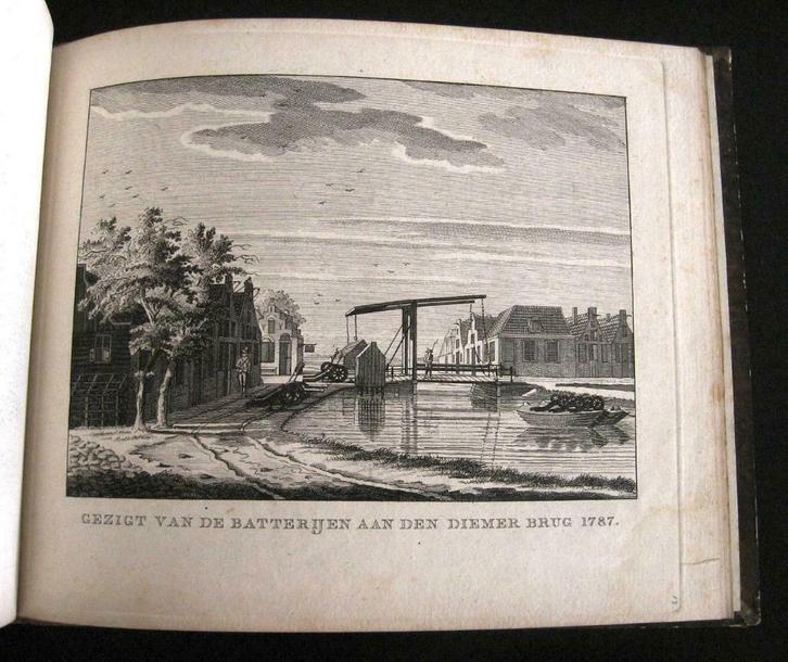 Batterijen rondom Amsterdam in 1787 Set v 14 etsen/gravures, Antiek en Kunst, Kunst | Etsen en Gravures, Ophalen of Verzenden