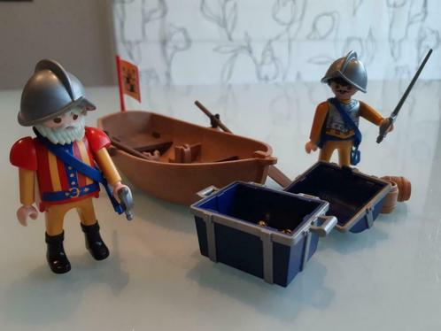 Playmobil 4295 piraten met schatkist op roeiboot, Kinderen en Baby's, Speelgoed | Playmobil, Gebruikt, Los Playmobil, Ophalen