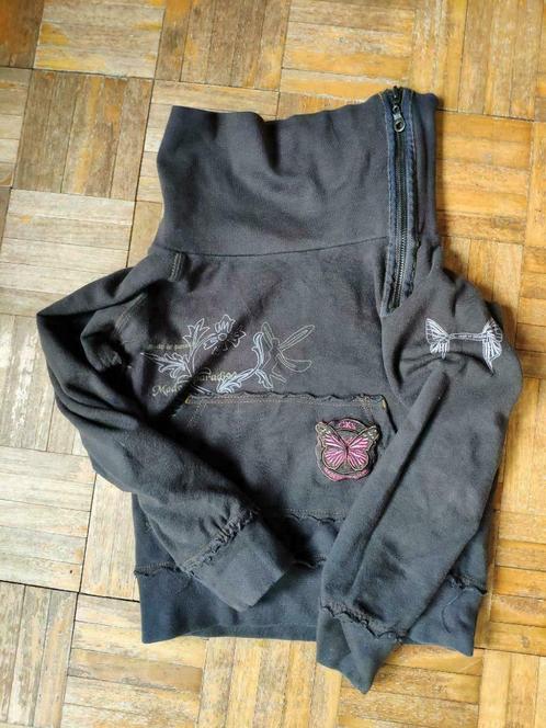 Vintage sweater trui CKS - leuke accenten - maat 116, Kinderen en Baby's, Kinderkleding | Maat 116, Gebruikt, Meisje, Trui of Vest