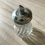Vintage glazen suikerstrooier (12,5 cm hoogte), Gebruikt, Overige typen, Ophalen of Verzenden, Glas