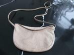 beige lederen handtas, schoudermodel, crossover, Handtassen en Accessoires, Tassen | Damestassen, Ophalen of Verzenden, Gebruikt