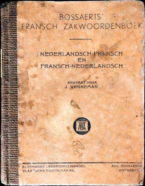 ANTIEK: Bossaerts Fransch Zakwoordenboek, Livres, Langue | Français, Utilisé, Non-fiction, Envoi
