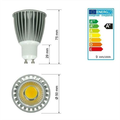 GU10 COB Led spot 9w blanc chaud neuf !!!, Bricolage & Construction, Électricité & Câbles, Neuf, Autres types, Enlèvement ou Envoi