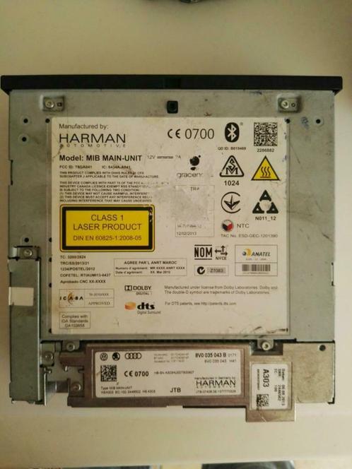 MMI 8V0035043B Harman Audi VW Skoda, Autos : Pièces & Accessoires, Tableau de bord & Interrupteurs, Audi, Volkswagen, Skoda, Utilisé