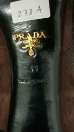 278A* PRADA LUXE superbes escarpins bruns tt cuir (40), Brun, Escarpins, Porté, Enlèvement ou Envoi