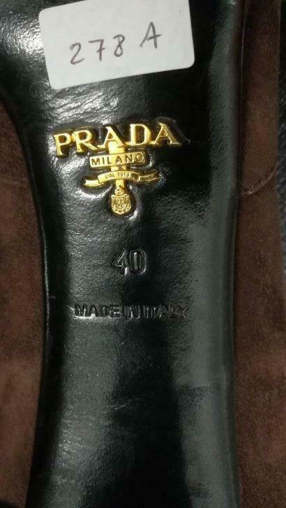 278A* PRADA LUXE superb bruinleren pumps (40), Kleding | Dames, Schoenen, Gedragen, Pumps, Bruin, Ophalen of Verzenden