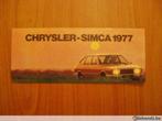 Folder Chrysler/Simca 1977, Gelezen, Overige merken, Ophalen of Verzenden