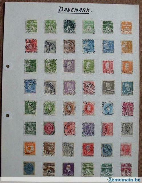 Rare : 48 très anciens timbres du Danemark, Timbres & Monnaies, Timbres | Europe | Scandinavie, Danemark