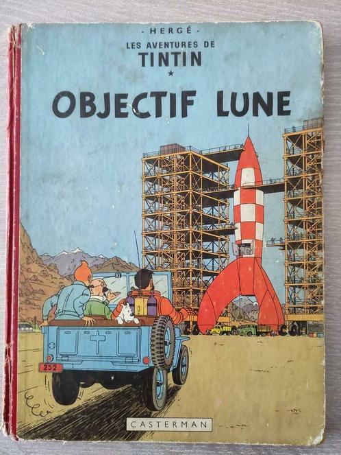 Tintin OBJECTIF LUNE EO B8 de 1953., Livres, BD, Utilisé, Enlèvement