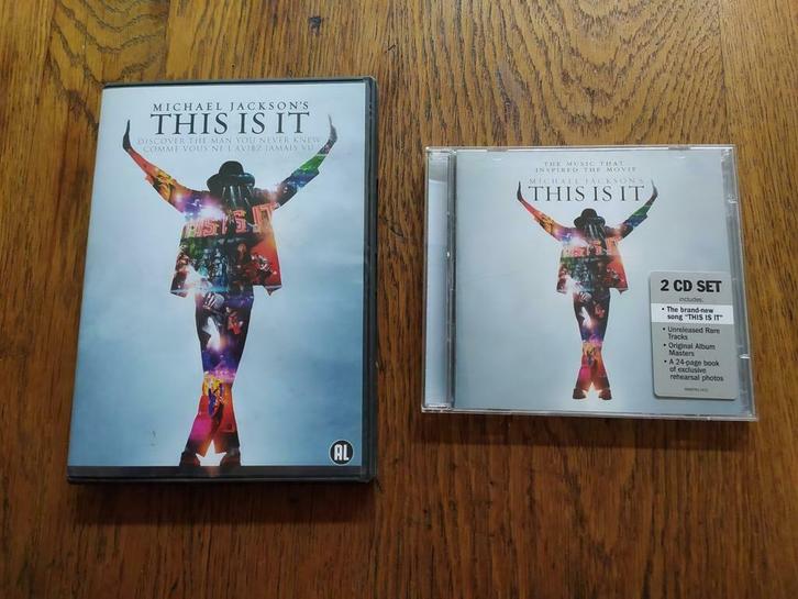 DVD en dubbele CD Michael Jackson, Cd's en Dvd's, Dvd's | Muziek en Concerten, Zo goed als nieuw, Muziek en Concerten, Alle leeftijden