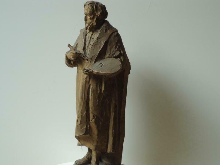 XIXE terracotta project standbeeld voor JOZEF ISRAELS NL., Antiek en Kunst, Kunst | Beelden en Houtsnijwerken, Ophalen