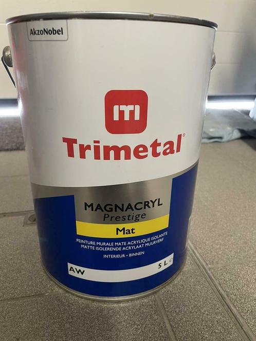 Trimetal 5L binnenmuur verf RAL9001, Bricolage & Construction, Peinture, Vernis & Laque, Comme neuf, Peinture, Enlèvement ou Envoi