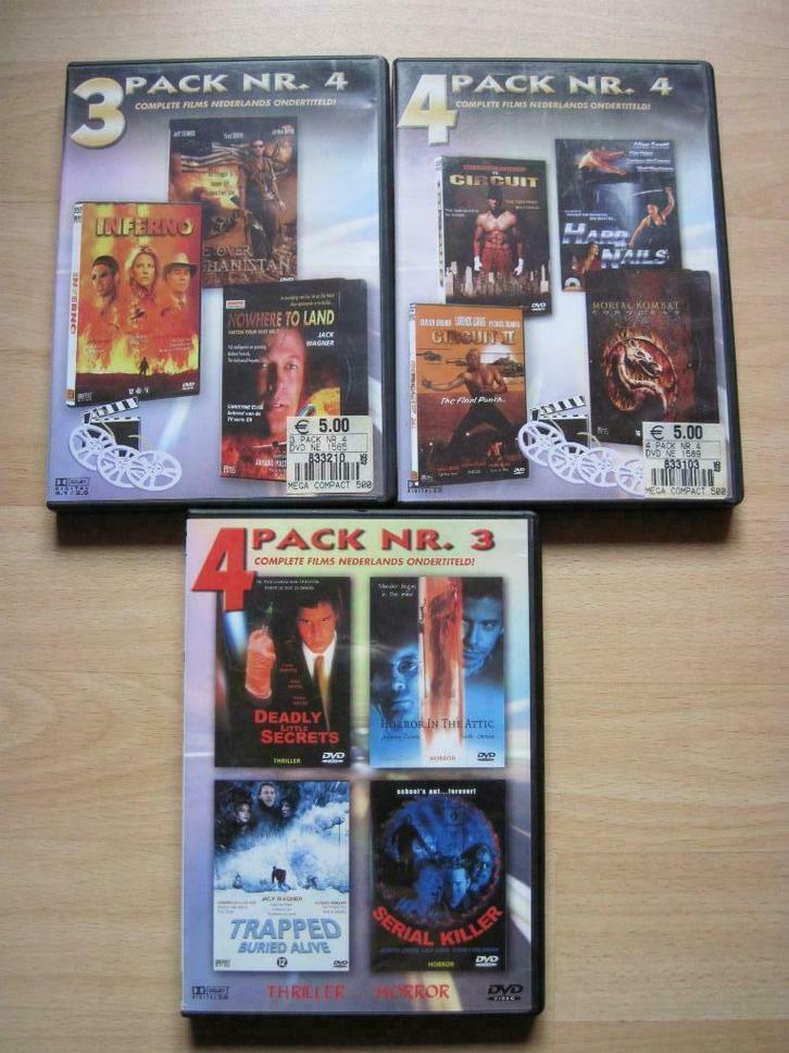 3-pack & 2x 4-pack films dvd 5 euro, CD & DVD, DVD | Thrillers & Policiers, Enlèvement