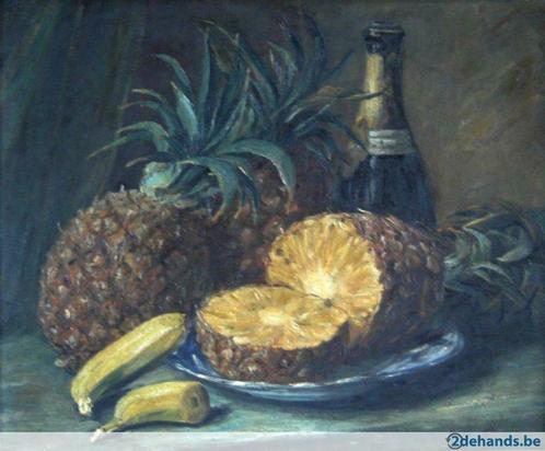 Stilleven met ananas van Tilla Simons, Antiquités & Art, Art | Peinture | Moderne