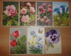 7 originele bloemenkaarten van Alfred Mainzer New York, Ophalen of Verzenden