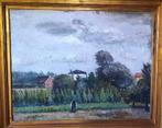 Jozef VINCK Boeren op het veld bij wit huis, Ophalen, Zo goed als nieuw, Schilderij, Oorspronkelijke maker