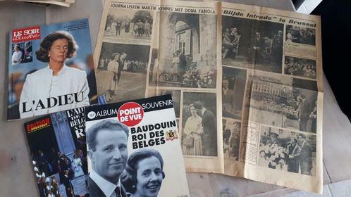 Magazines et journaux et photos Roi Baudouin, Verzamelen, Koningshuis en Royalty, Gebruikt, Ophalen of Verzenden