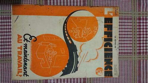 La revue de l'efficience 1935 1936.1937, Antiek en Kunst, Antiek | Boeken en Manuscripten, Ophalen