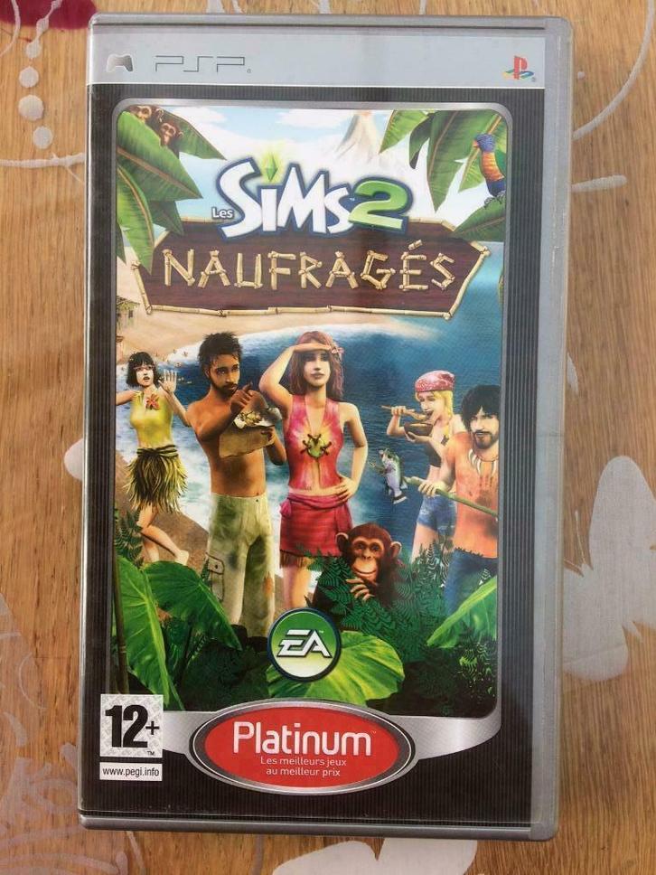 PSP-game de SIMS 2 Castaways Platinum-versie, Games en Spelcomputers, Games | Sony PlayStation Portable, Zo goed als nieuw, Avontuur en Actie