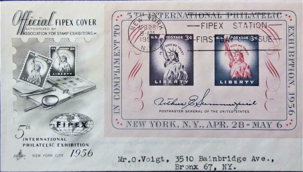 FDC - U.S.A.- KUNST- HET VRIJHEIDSBEELD, Ophalen of Verzenden, Gestempeld, Overige thema's