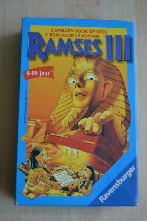3 jeux pour le voyage / Ramses III / Ravensburger, Hobby & Loisirs créatifs, Jeux de société | Autre, Utilisé, 1 ou 2 joueurs
