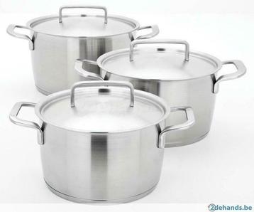 Prachtige Demeyere 3-delige kookpottenset. Splinternieuw!!, Huis en Inrichting, Keuken | Potten en Pannen, Nieuw
