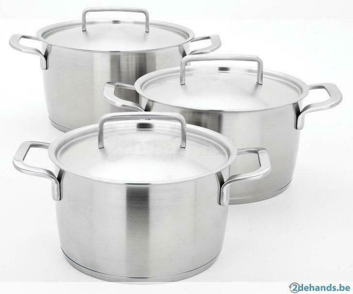 Prachtige Demeyere 3-delige kookpottenset. Splinternieuw!!, Huis en Inrichting, Keuken | Potten en Pannen, Nieuw